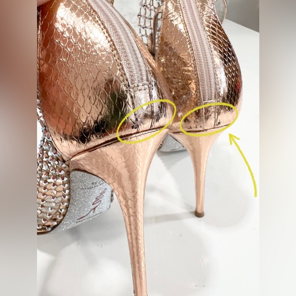 Rene Caovilla Mesh and Metallic Net boots Galaxia Embellished Sandals - Picture 10 of 16